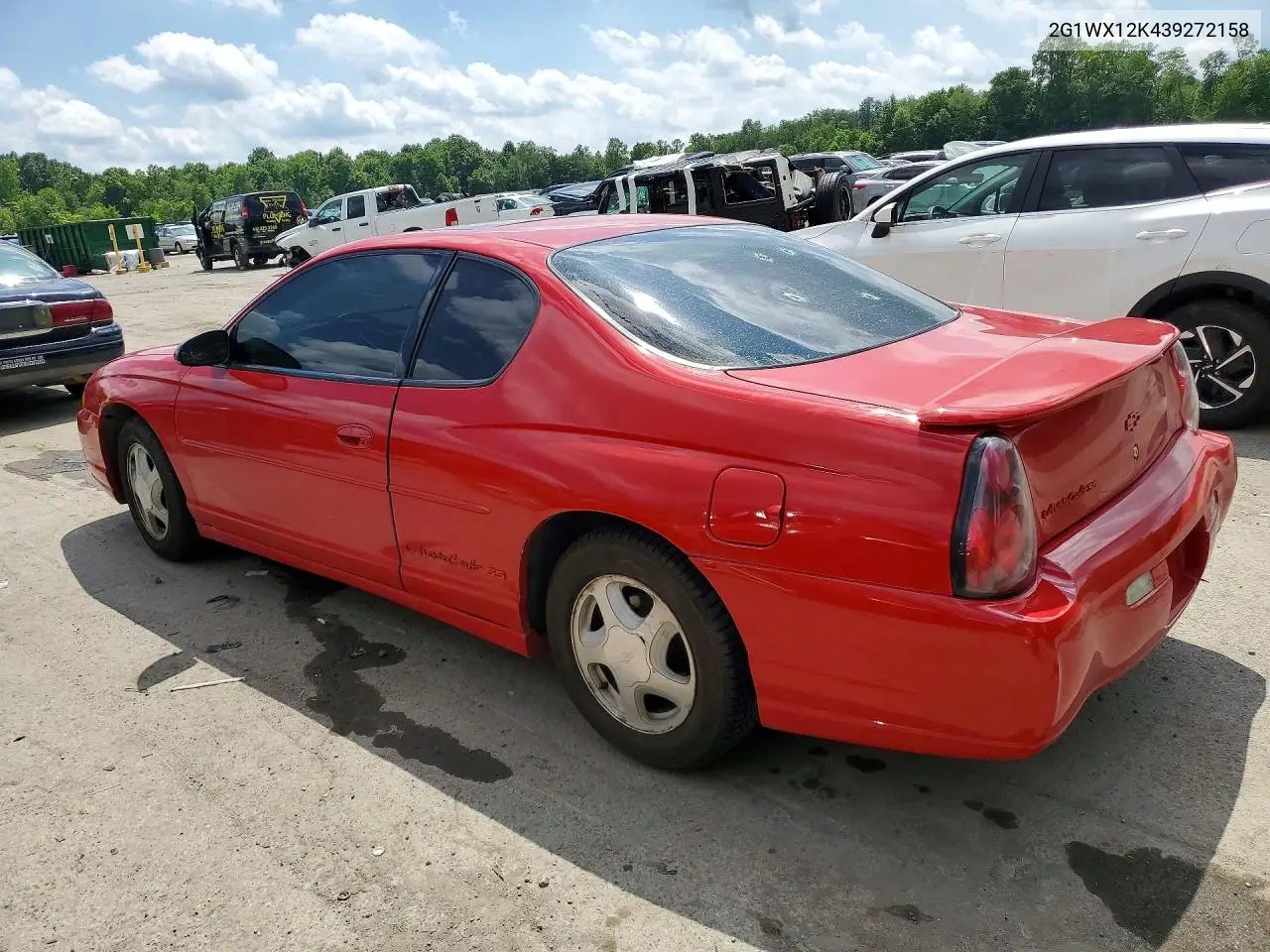 2003 Chevrolet Monte Carlo Ss VIN: 2G1WX12K439272158 Lot: 56659726