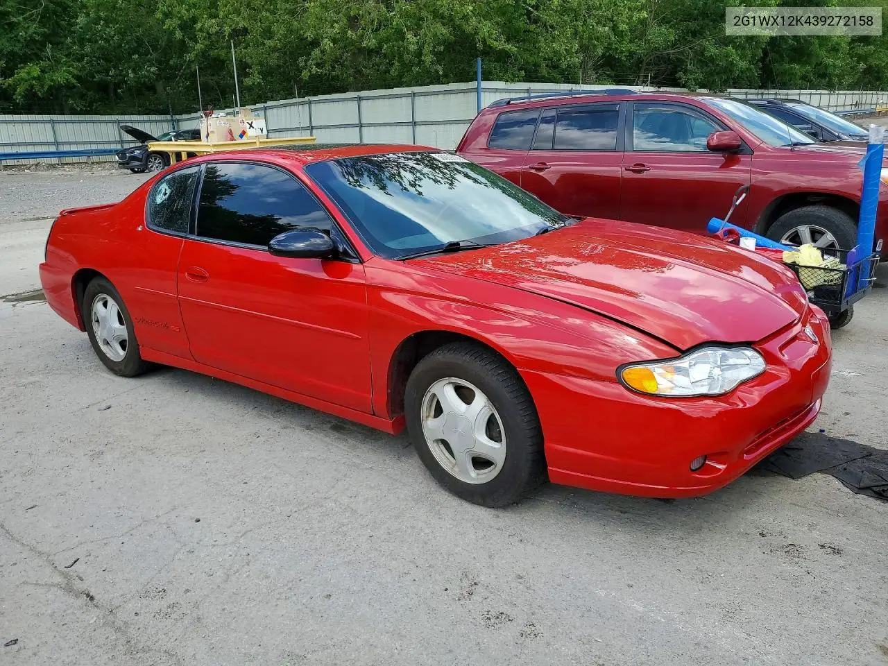 2003 Chevrolet Monte Carlo Ss VIN: 2G1WX12K439272158 Lot: 56659726