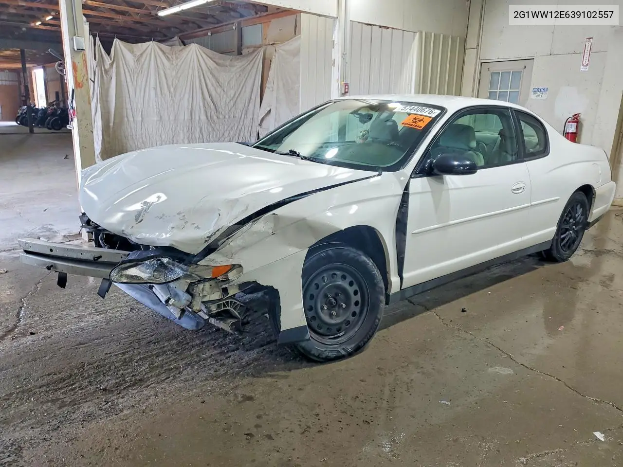 2003 Chevrolet Monte Carlo Ls VIN: 2G1WW12E639102557 Lot: 57440676
