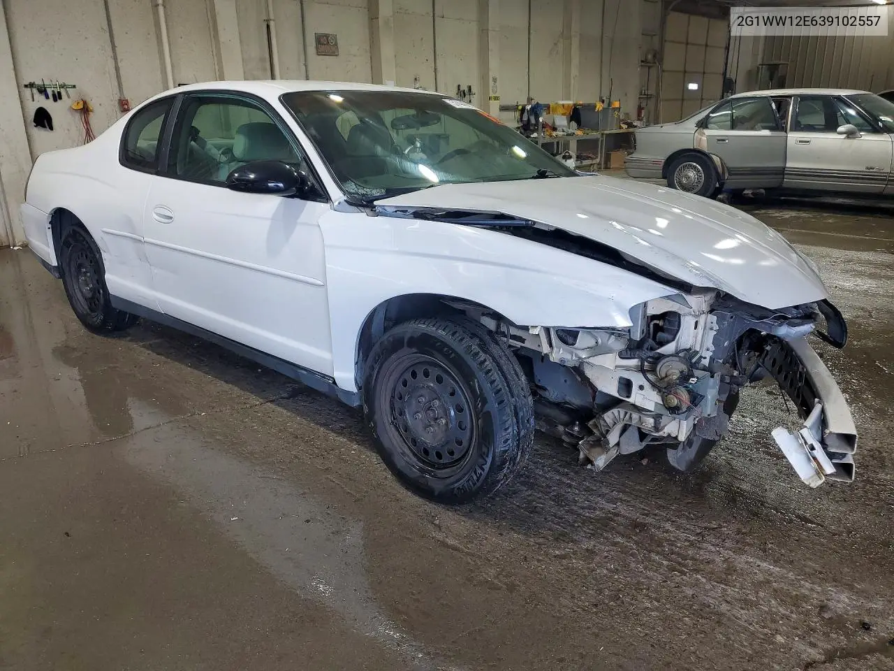 2003 Chevrolet Monte Carlo Ls VIN: 2G1WW12E639102557 Lot: 57440676