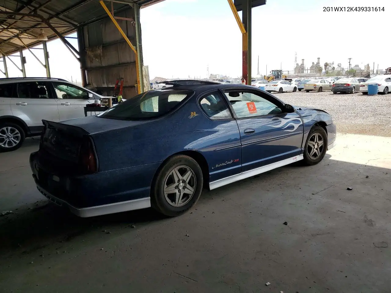 2003 Chevrolet Monte Carlo Ss VIN: 2G1WX12K439331614 Lot: 58737466