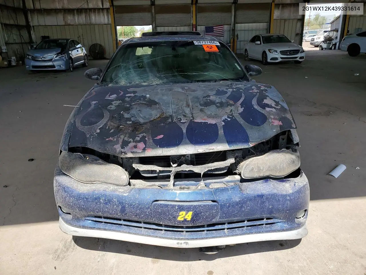 2003 Chevrolet Monte Carlo Ss VIN: 2G1WX12K439331614 Lot: 58737466