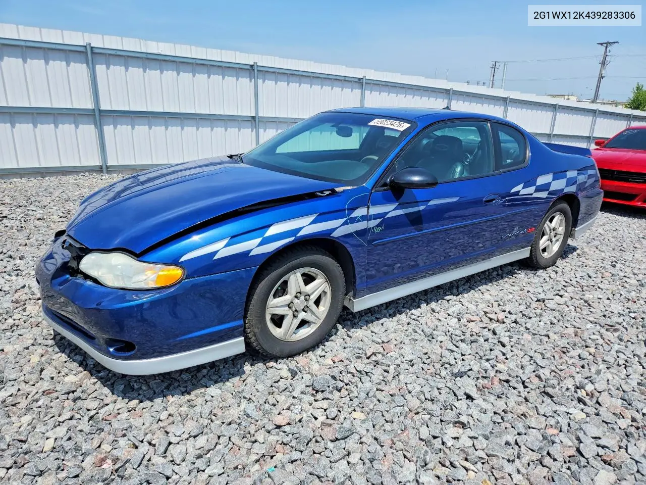 2003 Chevrolet Monte Carlo Ss VIN: 2G1WX12K439283306 Lot: 59023426