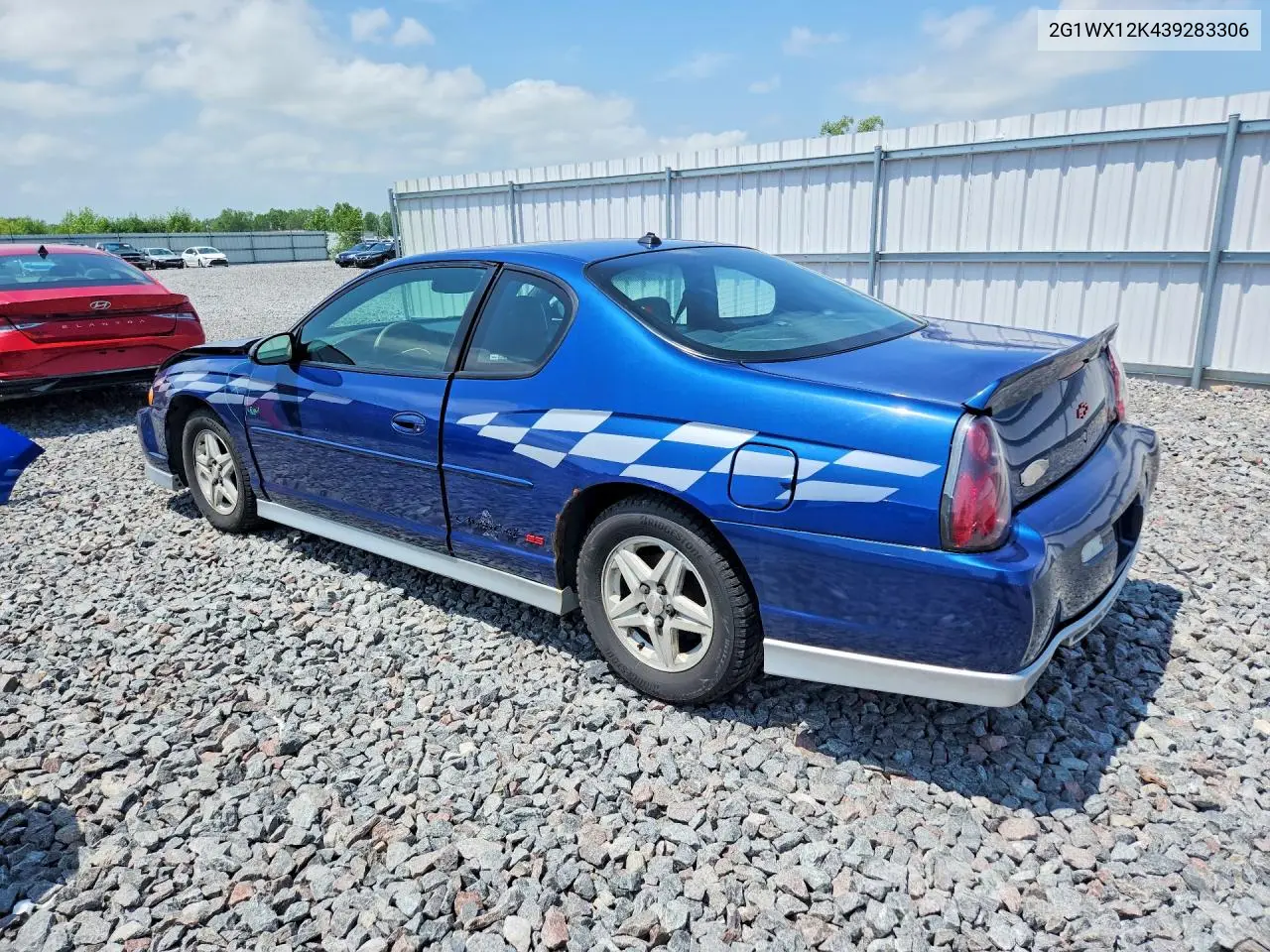 2003 Chevrolet Monte Carlo Ss VIN: 2G1WX12K439283306 Lot: 59023426
