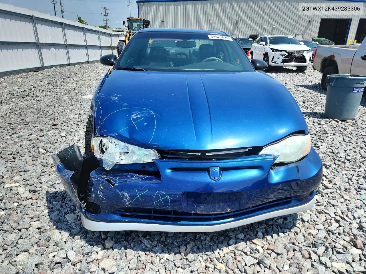 2003 Chevrolet Monte Carlo Ss VIN: 2G1WX12K439283306 Lot: 59023426
