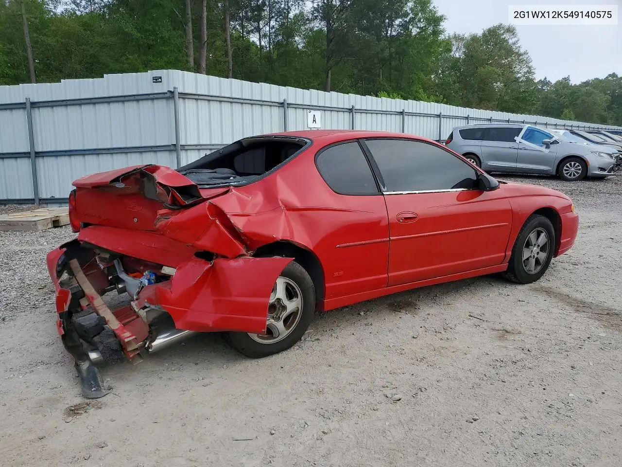 2004 Chevrolet Monte Carlo Ss VIN: 2G1WX12K549140575 Lot: 48394726
