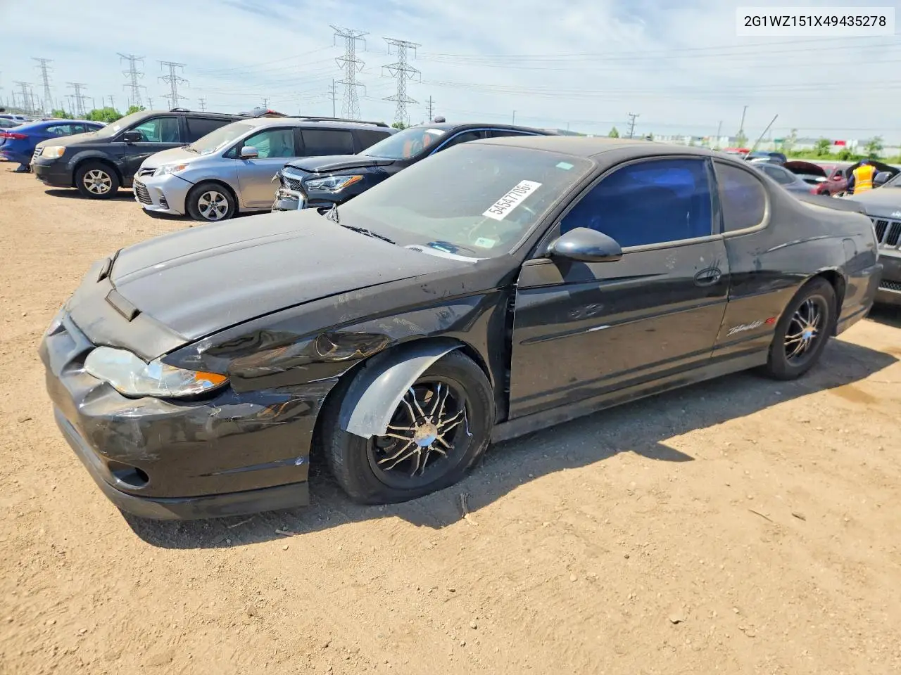 2004 Chevrolet Monte Carlo Ss Supercharged VIN: 2G1WZ151X49435278 Lot: 54547706