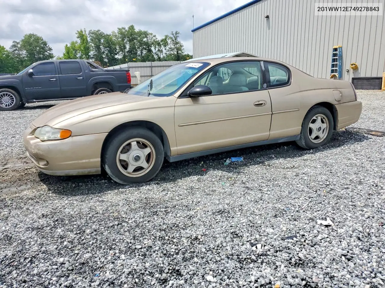 2004 Chevrolet Monte Carlo Ls VIN: 2G1WW12E749278843 Lot: 60742446