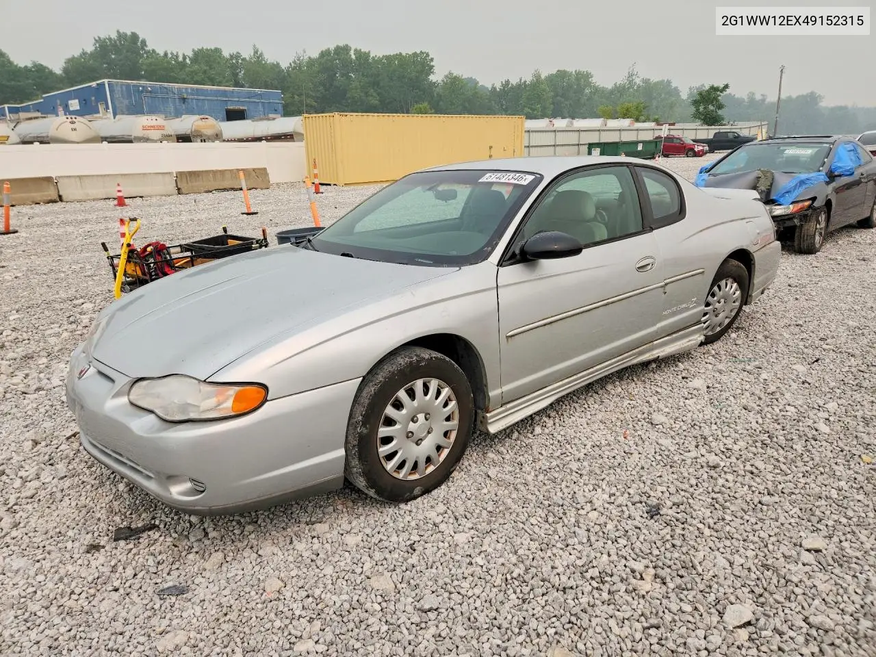 2004 Chevrolet Monte Carlo Ls VIN: 2G1WW12EX49152315 Lot: 61481346