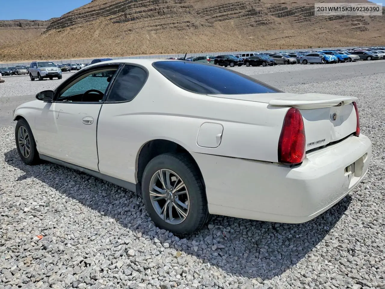 2006 Chevrolet Monte Carlo Lt VIN: 2G1WM15K369236390 Lot: 53757426