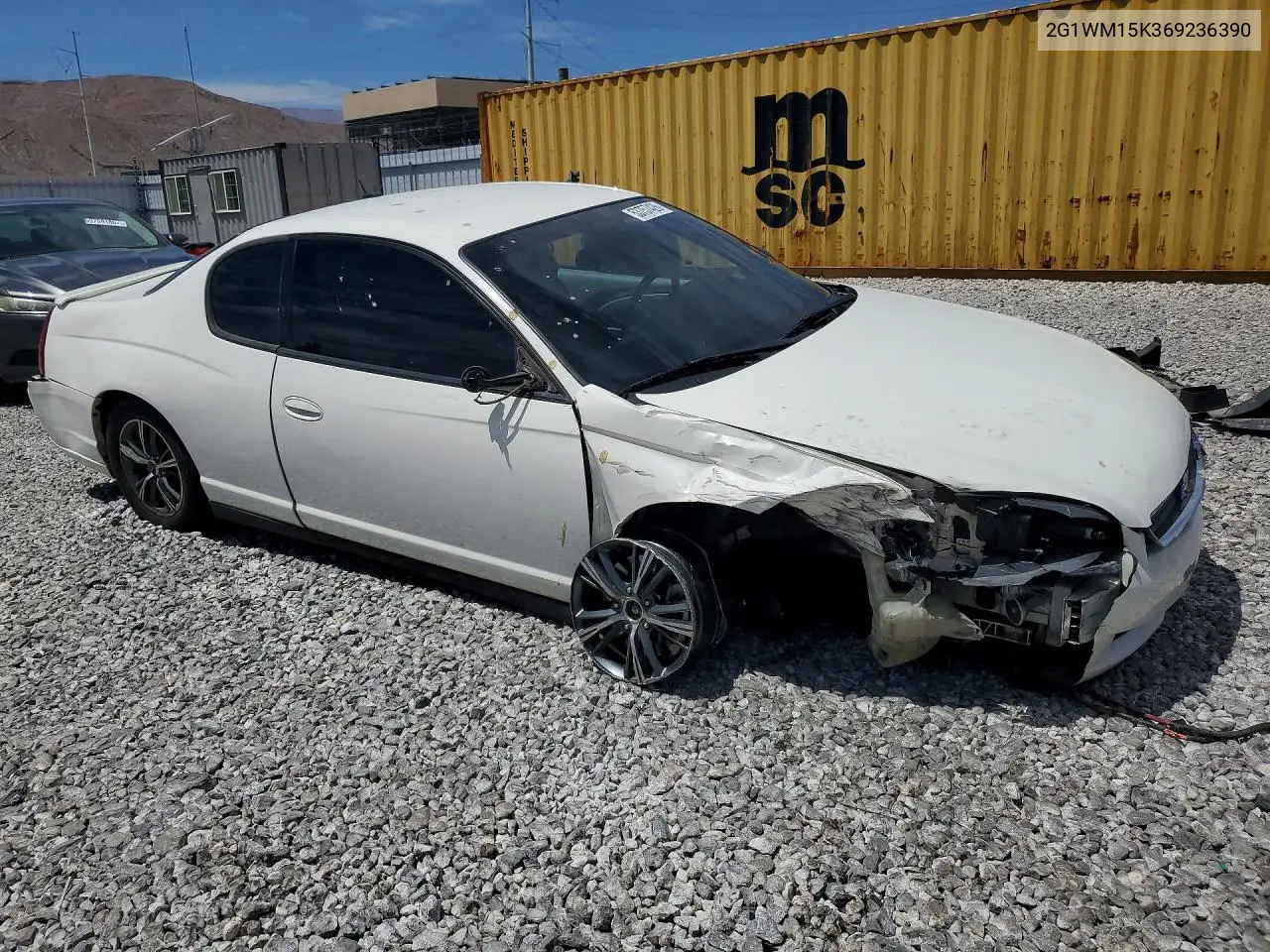 2006 Chevrolet Monte Carlo Lt VIN: 2G1WM15K369236390 Lot: 53757426