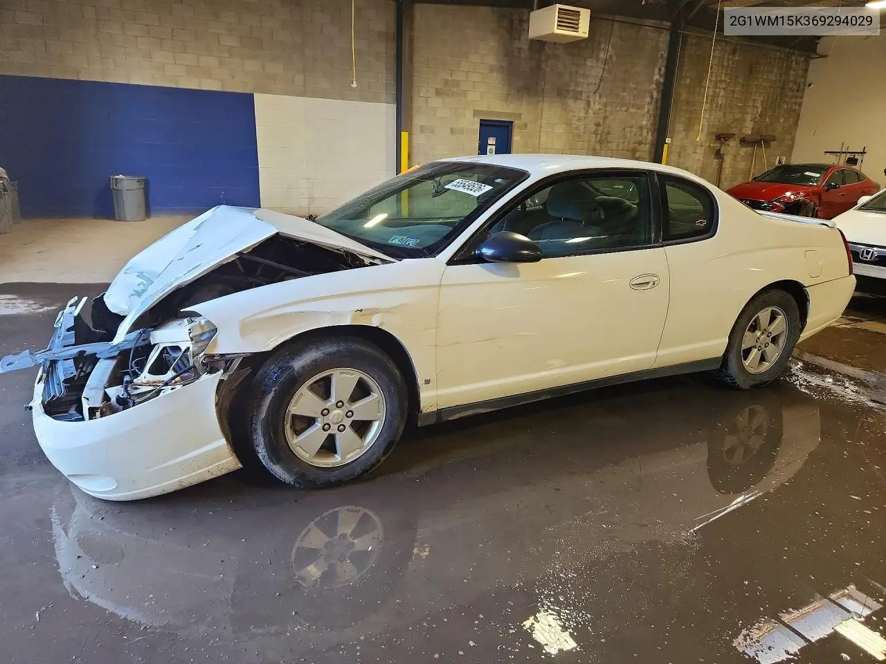 2006 Chevrolet Monte Carlo Lt VIN: 2G1WM15K369294029 Lot: 55549526