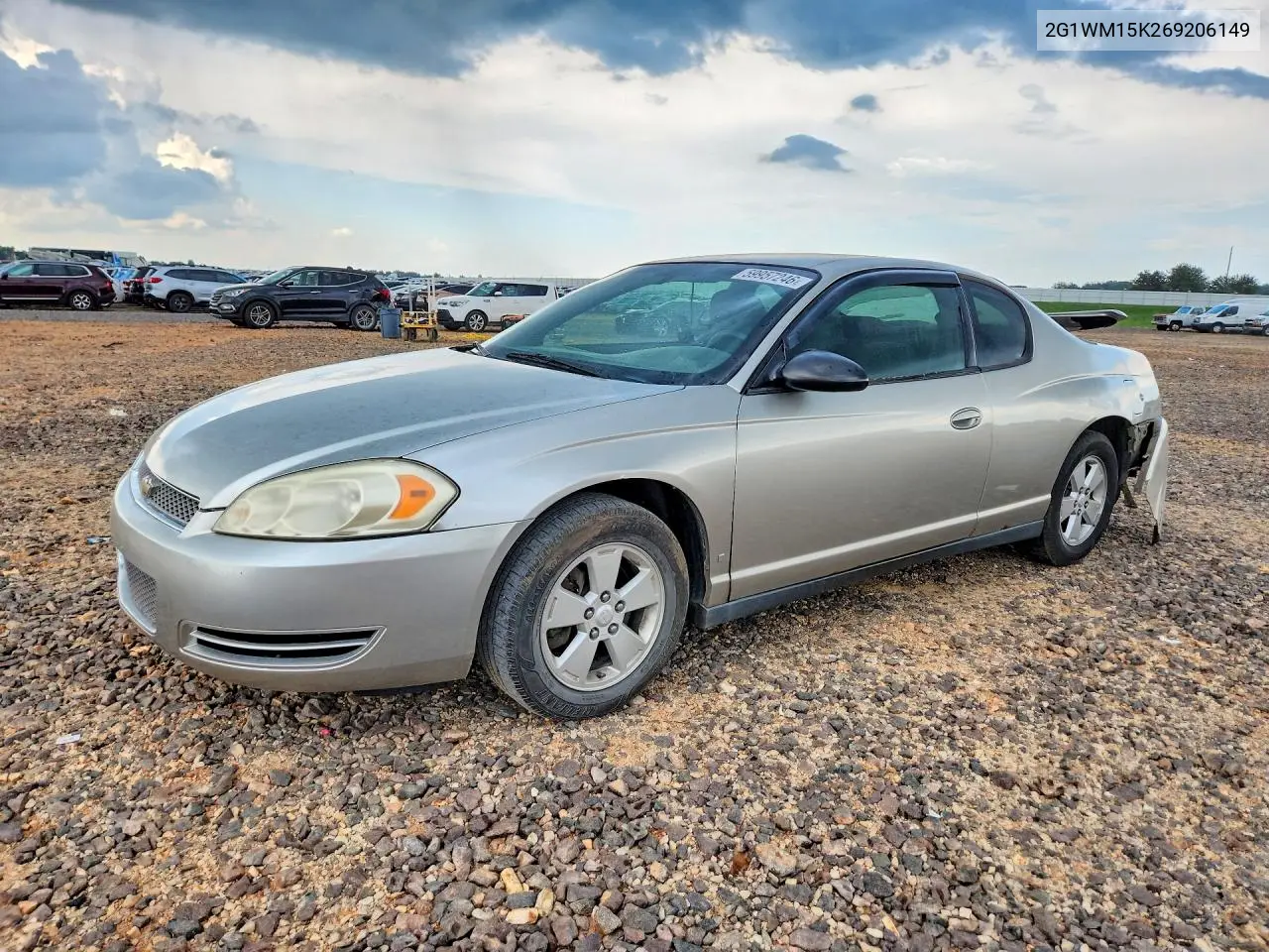 2006 Chevrolet Monte Carlo Lt VIN: 2G1WM15K269206149 Lot: 59957246
