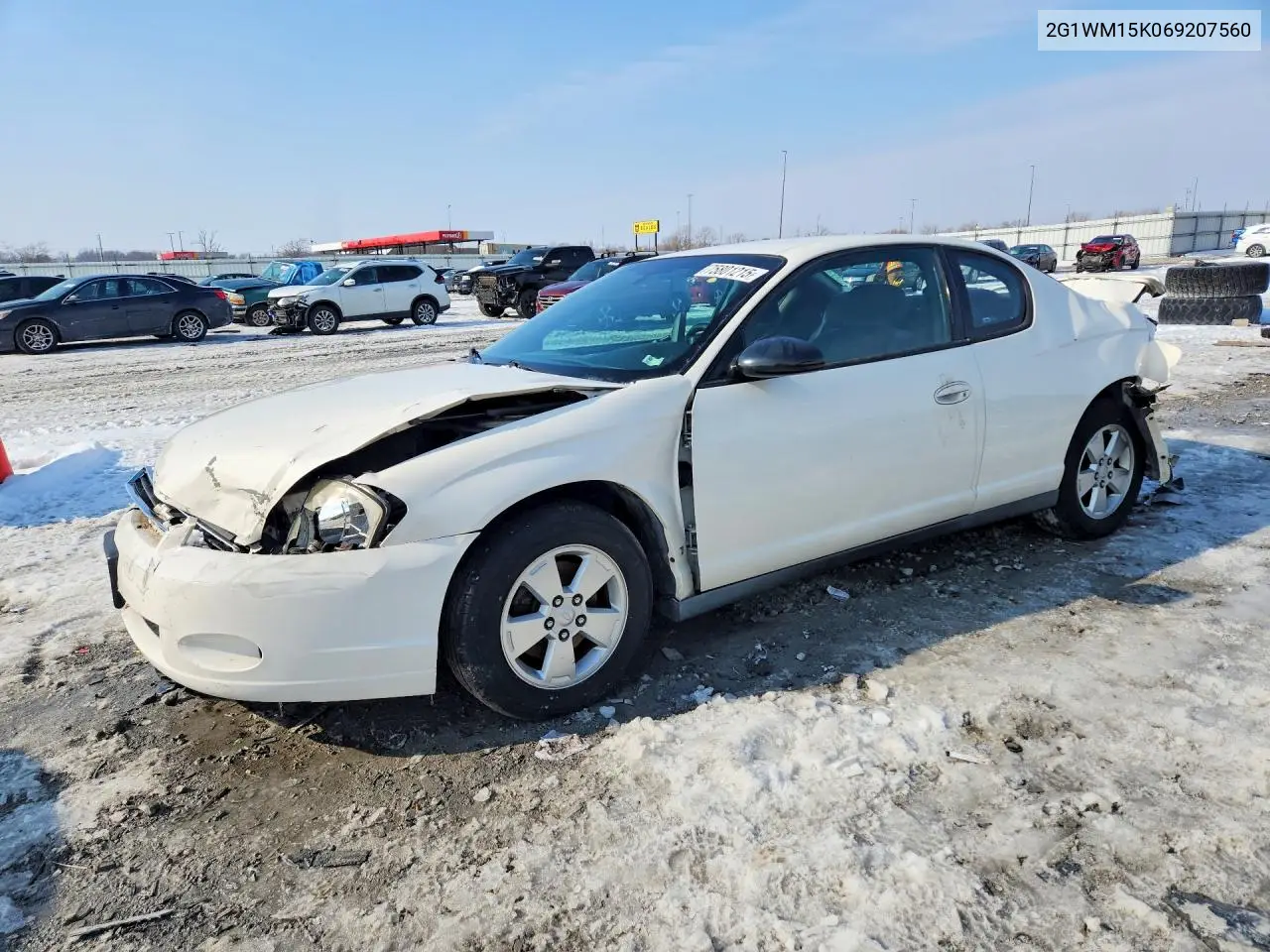2006 Chevrolet Monte Carlo Lt VIN: 2G1WM15K069207560 Lot: 75801215