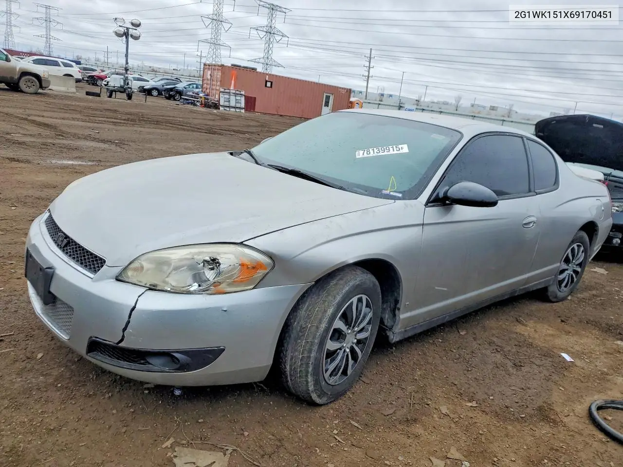 2006 Chevrolet Monte Carlo Lt VIN: 2G1WK151X69170451 Lot: 78139915