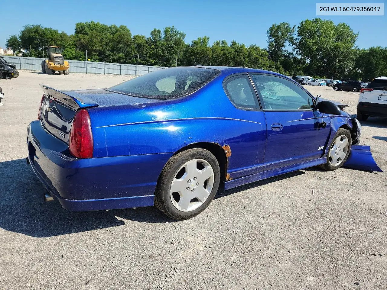 2007 Chevrolet Monte Carlo Ss VIN: 2G1WL16C479356047 Lot: 60226566