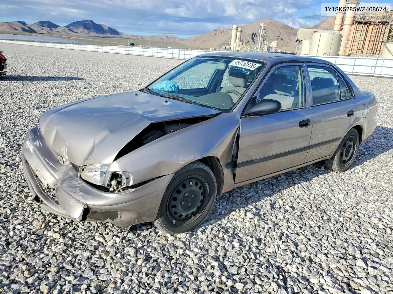 1998 Chevrolet Geo Prizm Base VIN: 1Y1SK5285WZ408674 Lot: 49750336