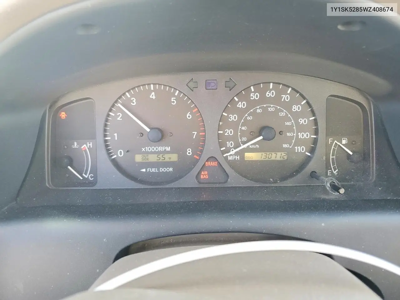 1998 Chevrolet Geo Prizm Base VIN: 1Y1SK5285WZ408674 Lot: 49750336