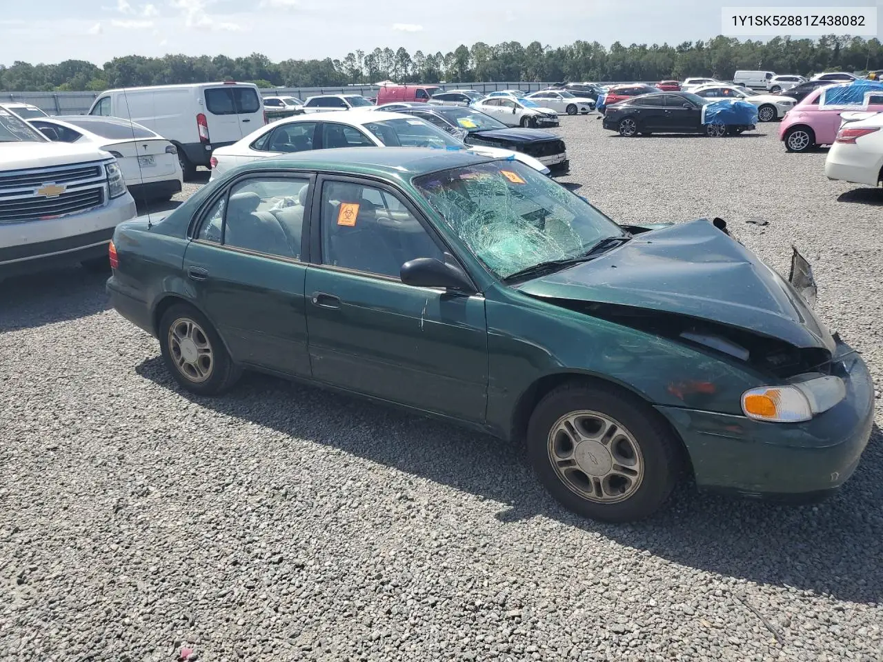 2001 Chevrolet Geo Prizm Base VIN: 1Y1SK52881Z438082 Lot: 60718176