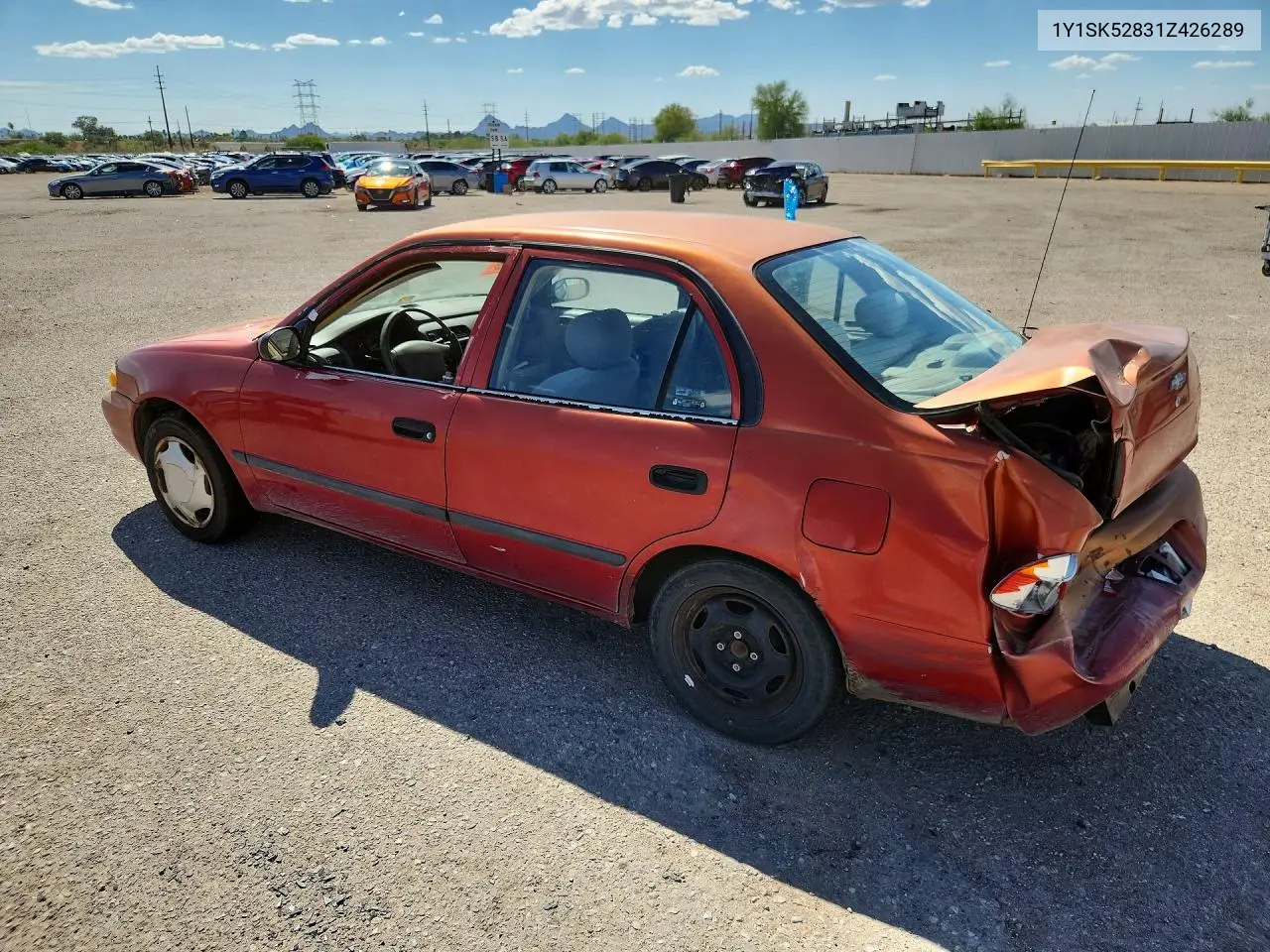 2001 Chevrolet Prizm VIN: 1Y1SK52831Z426289 Lot: 85460505