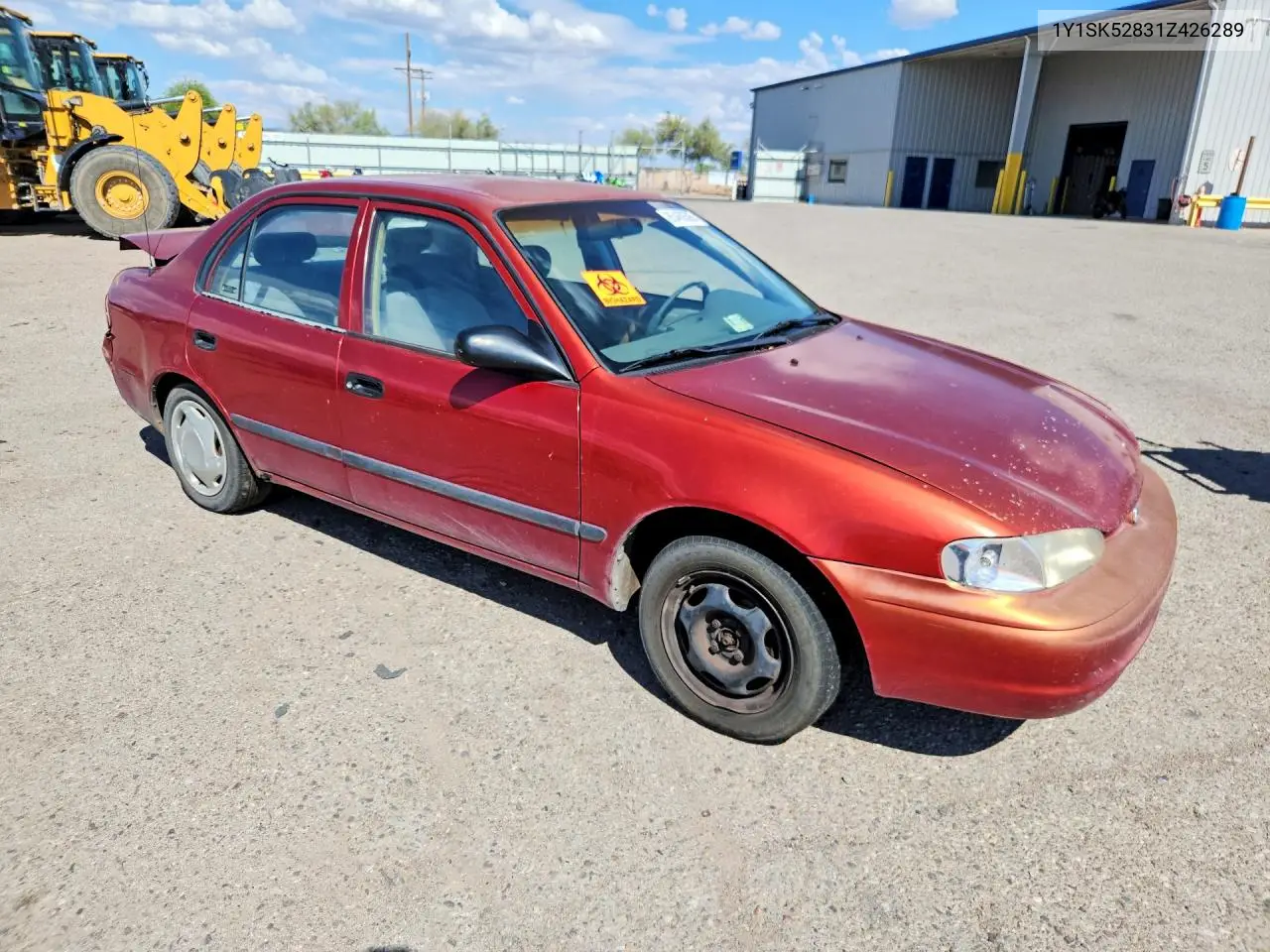 2001 Chevrolet Prizm VIN: 1Y1SK52831Z426289 Lot: 85460505