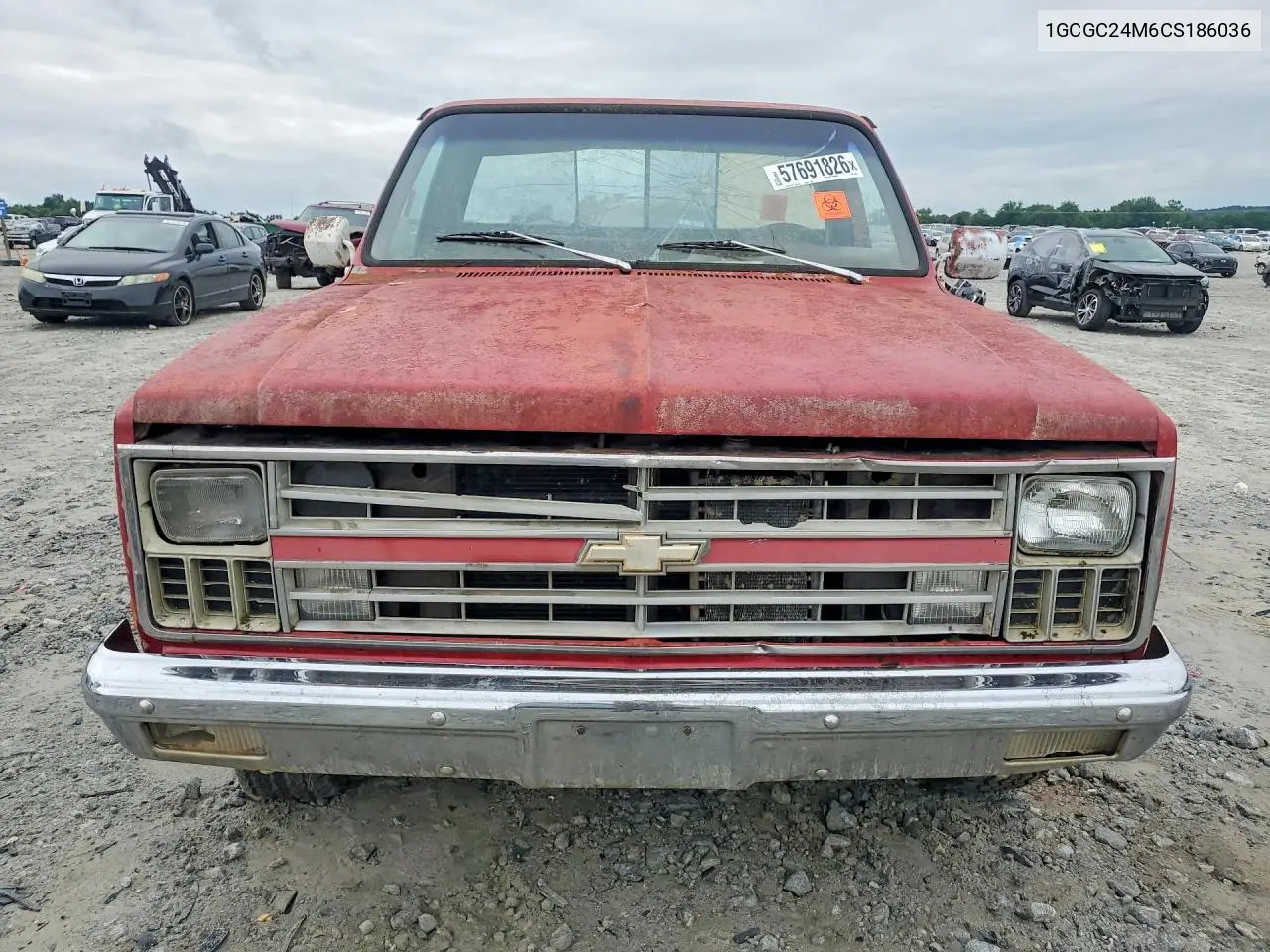 1982 Chevrolet C20 VIN: 1GCGC24M6CS186036 Lot: 57691826