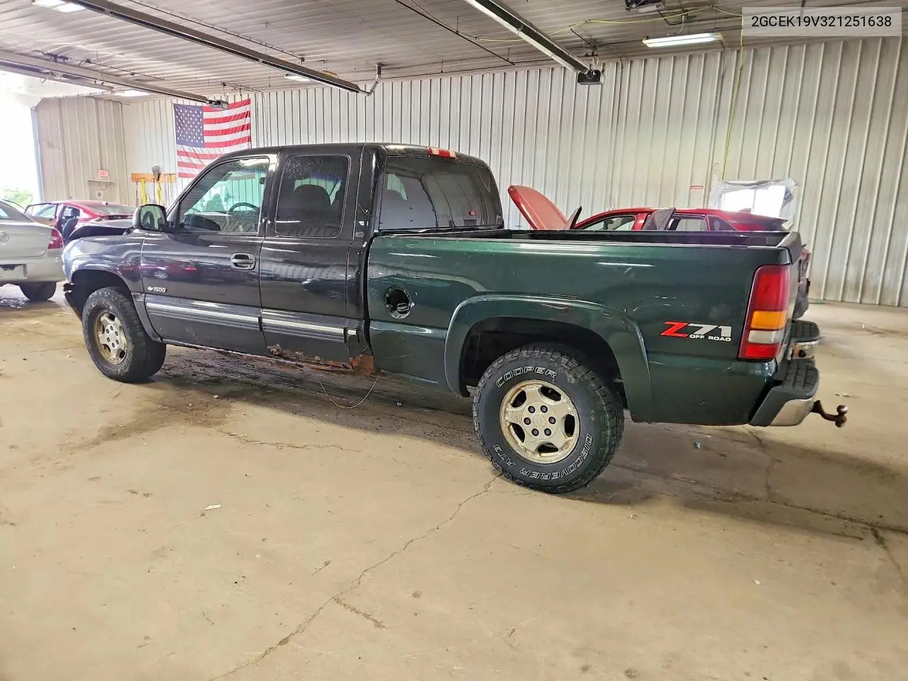 2002 Chevrolet Silverado K1500 VIN: 2GCEK19V321251638 Lot: 61889536