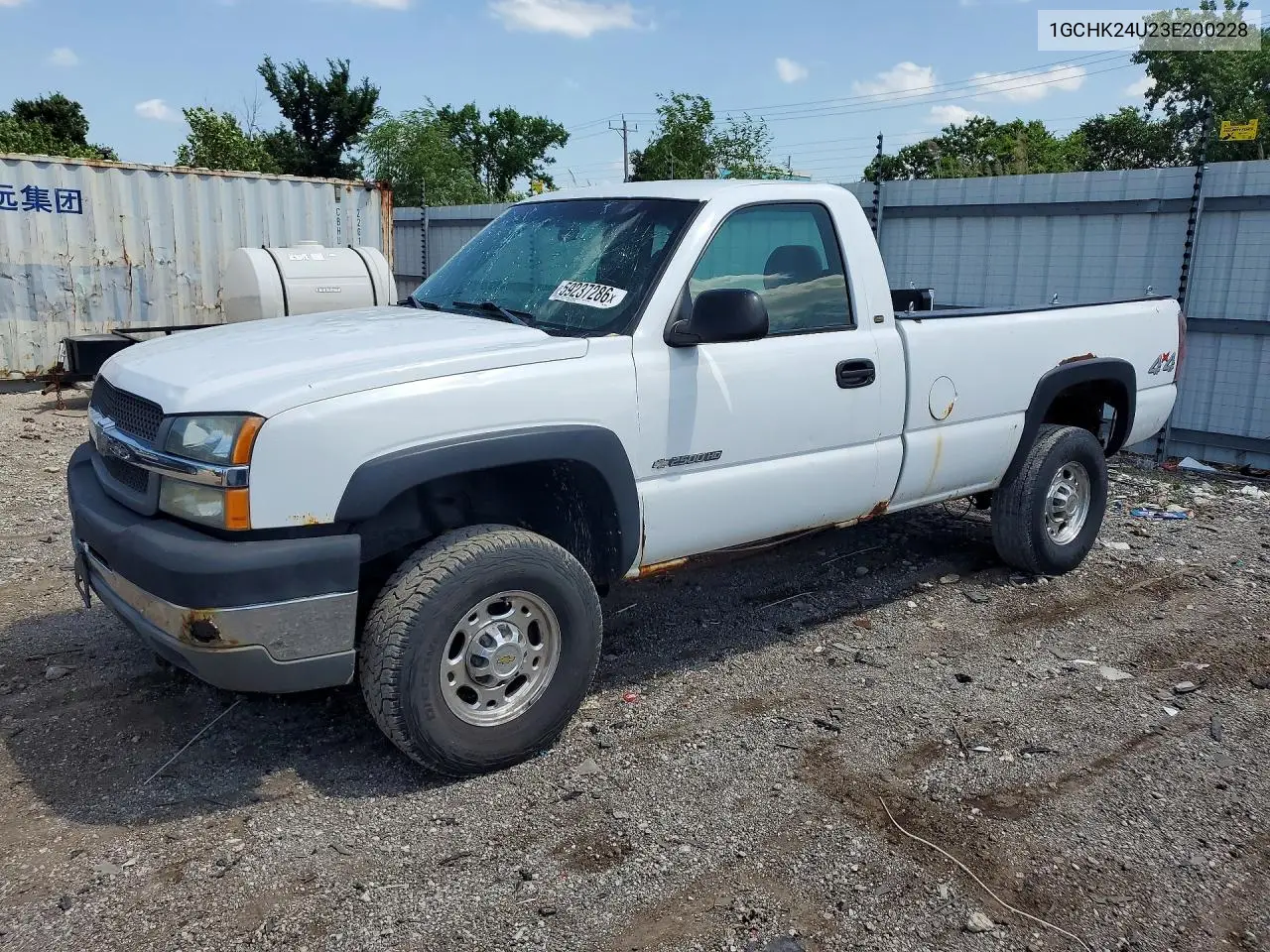 2003 Chevrolet Silverado K2500 Heavy Duty VIN: 1GCHK24U23E200228 Lot: 59237286