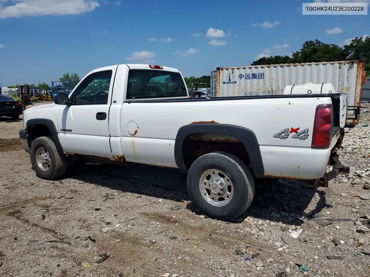 2003 Chevrolet Silverado K2500 Heavy Duty VIN: 1GCHK24U23E200228 Lot: 59237286