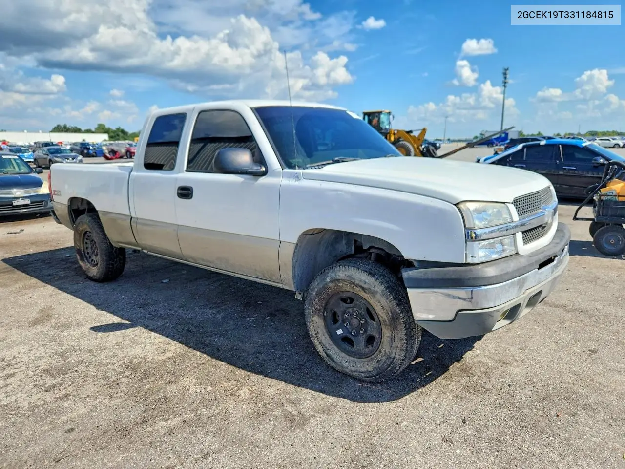 2003 Chevrolet Silverado K1500 VIN: 2GCEK19T331184815 Lot: 62261576