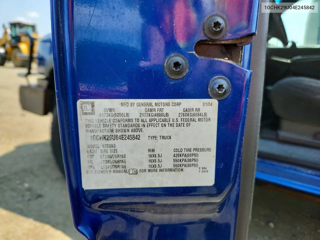1GCHK29U04E245842 2004 Chevrolet Silverado K2500 Heavy Duty