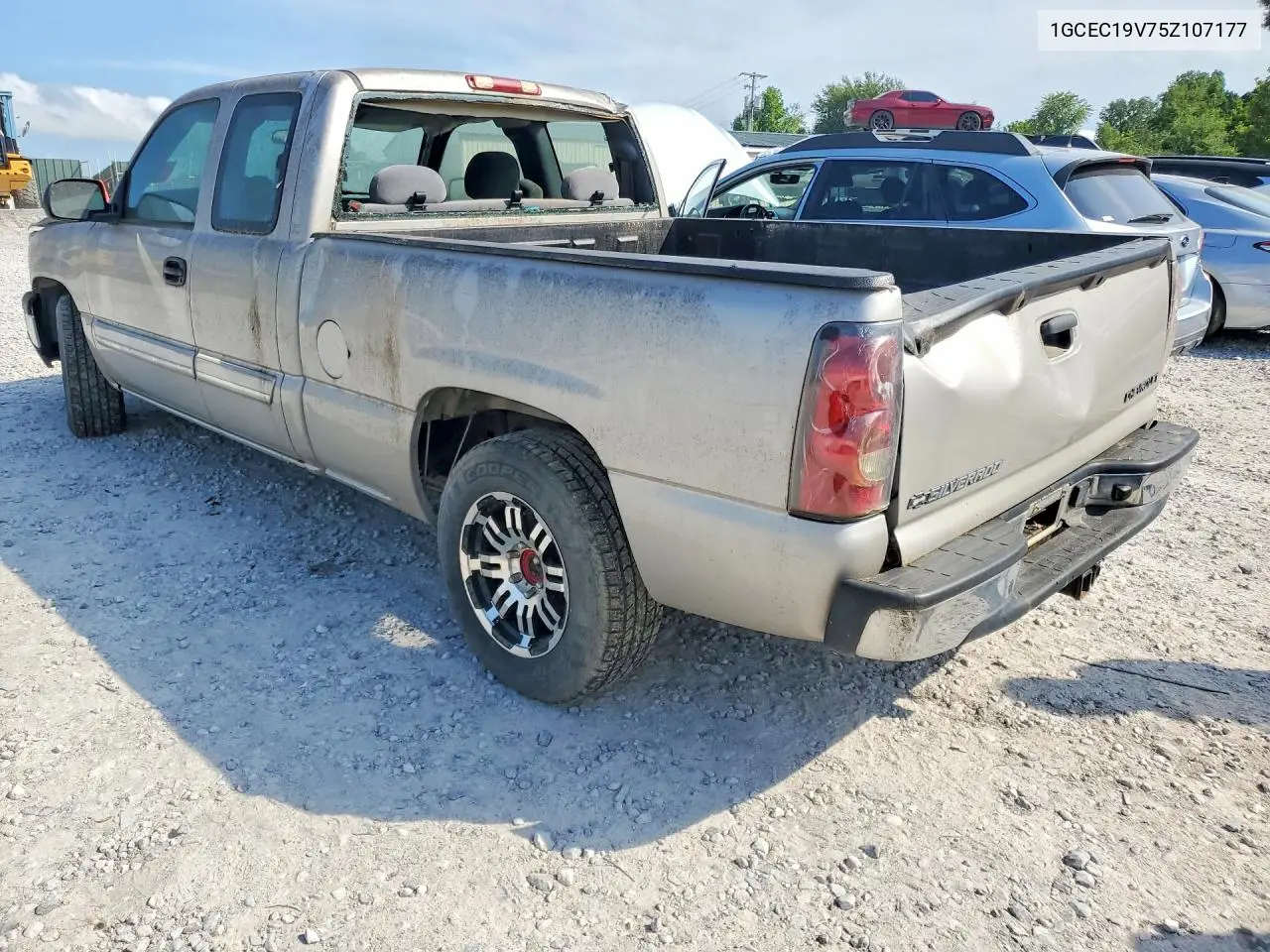 2005 Chevrolet Silverado C1500 VIN: 1GCEC19V75Z107177 Lot: 61333336