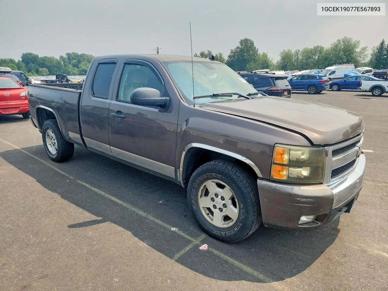 1GCEK19077E567893 2007 Chevrolet Silverado K1500