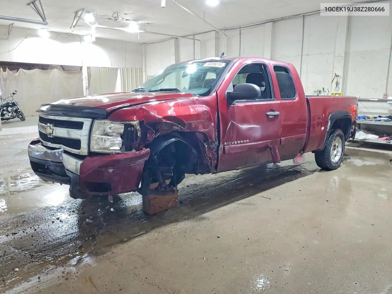2008 Chevrolet Silverado K1500 VIN: 1GCEK19J38Z280666 Lot: 58596516