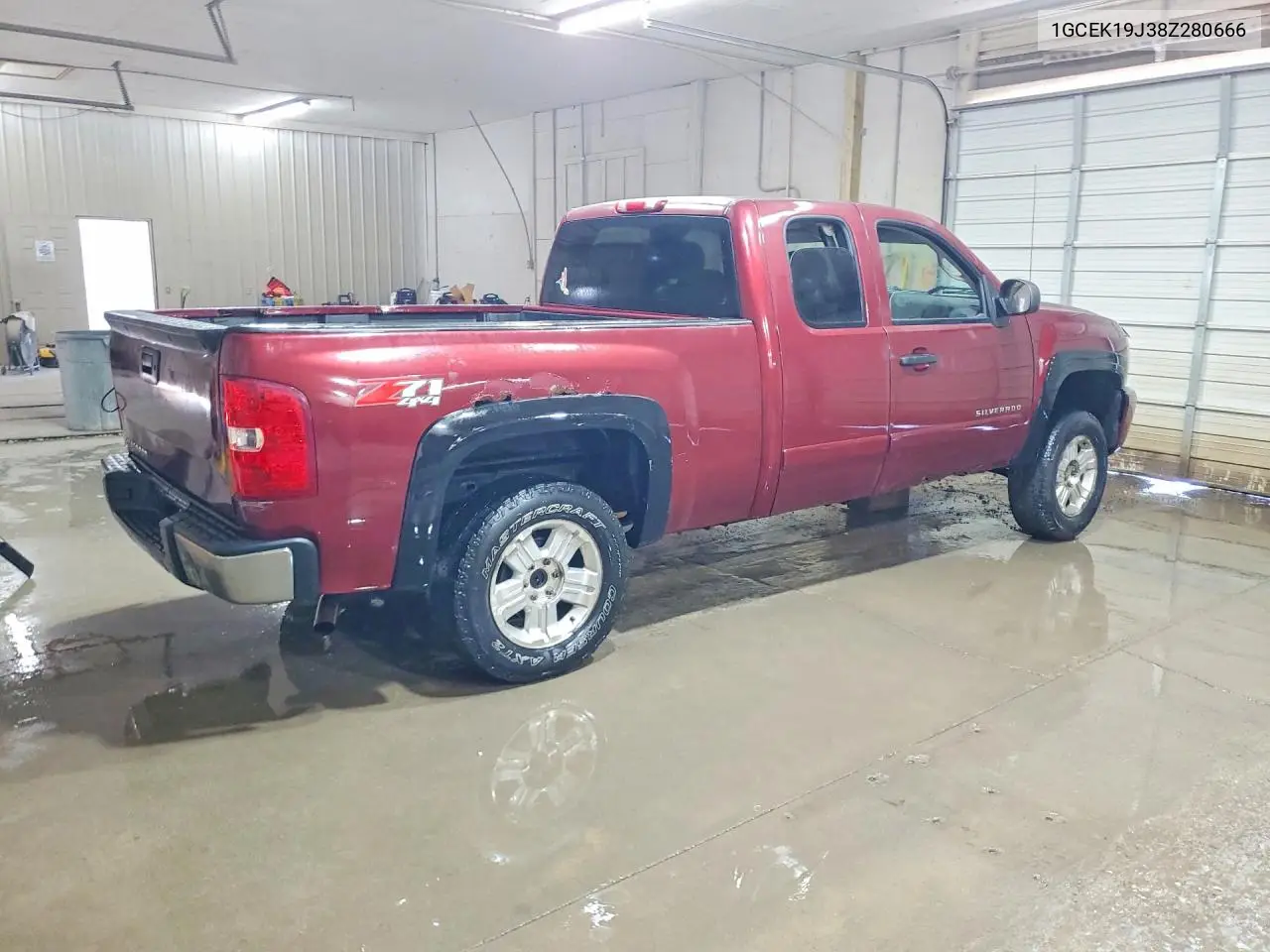 2008 Chevrolet Silverado K1500 VIN: 1GCEK19J38Z280666 Lot: 58596516