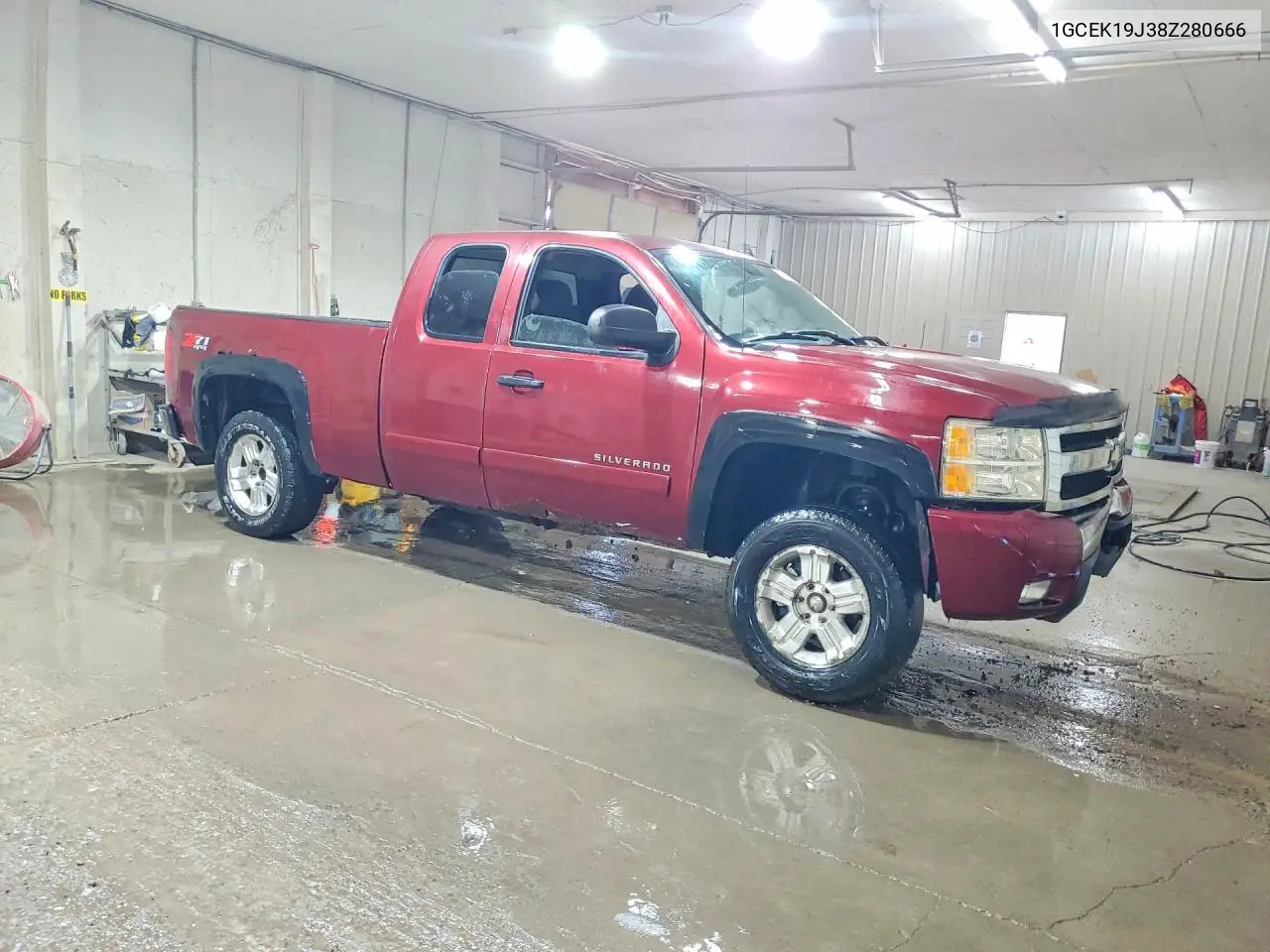 2008 Chevrolet Silverado K1500 VIN: 1GCEK19J38Z280666 Lot: 58596516