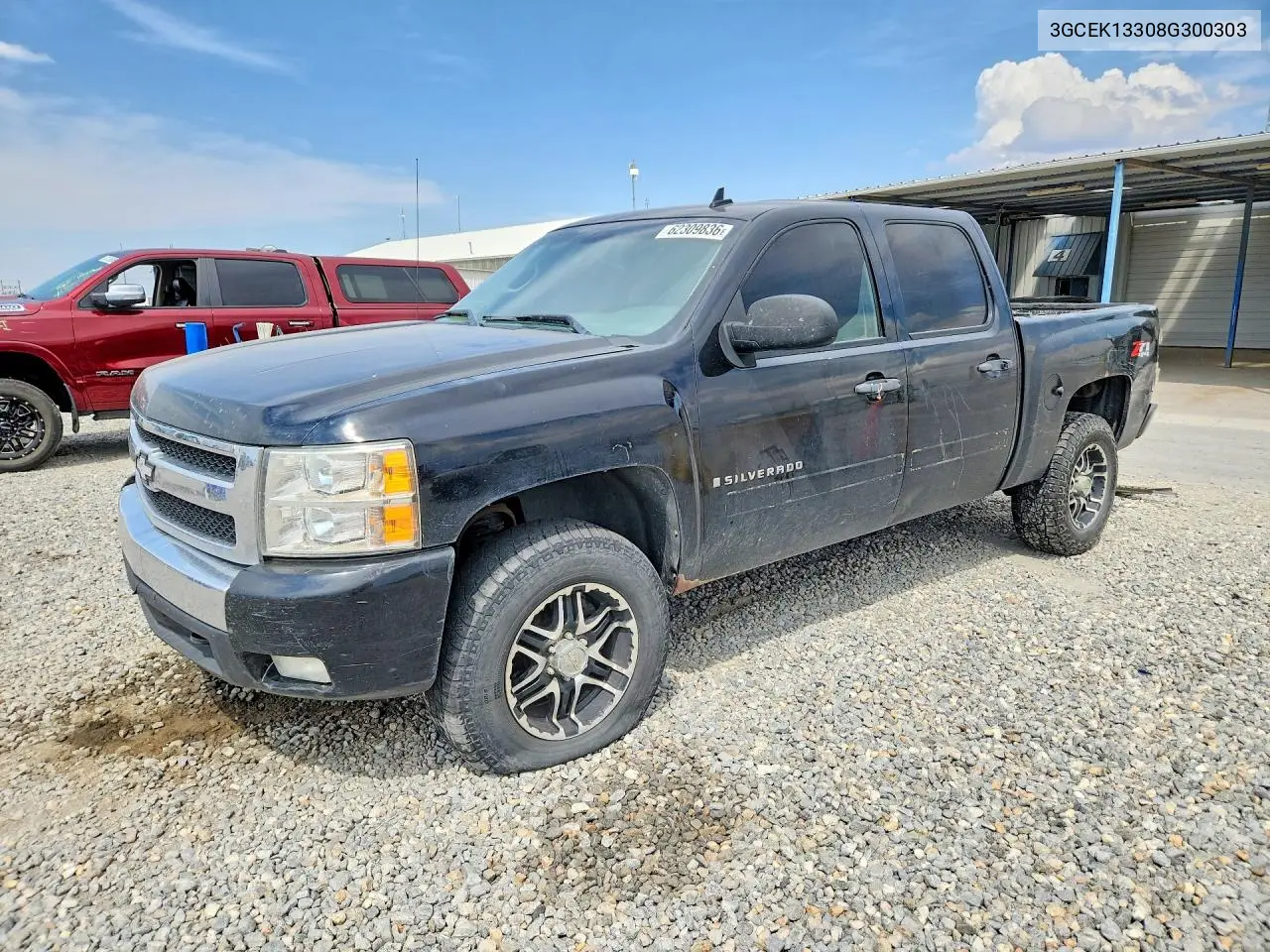 2008 Chevrolet Silverado K1500 VIN: 3GCEK13308G300303 Lot: 62309836