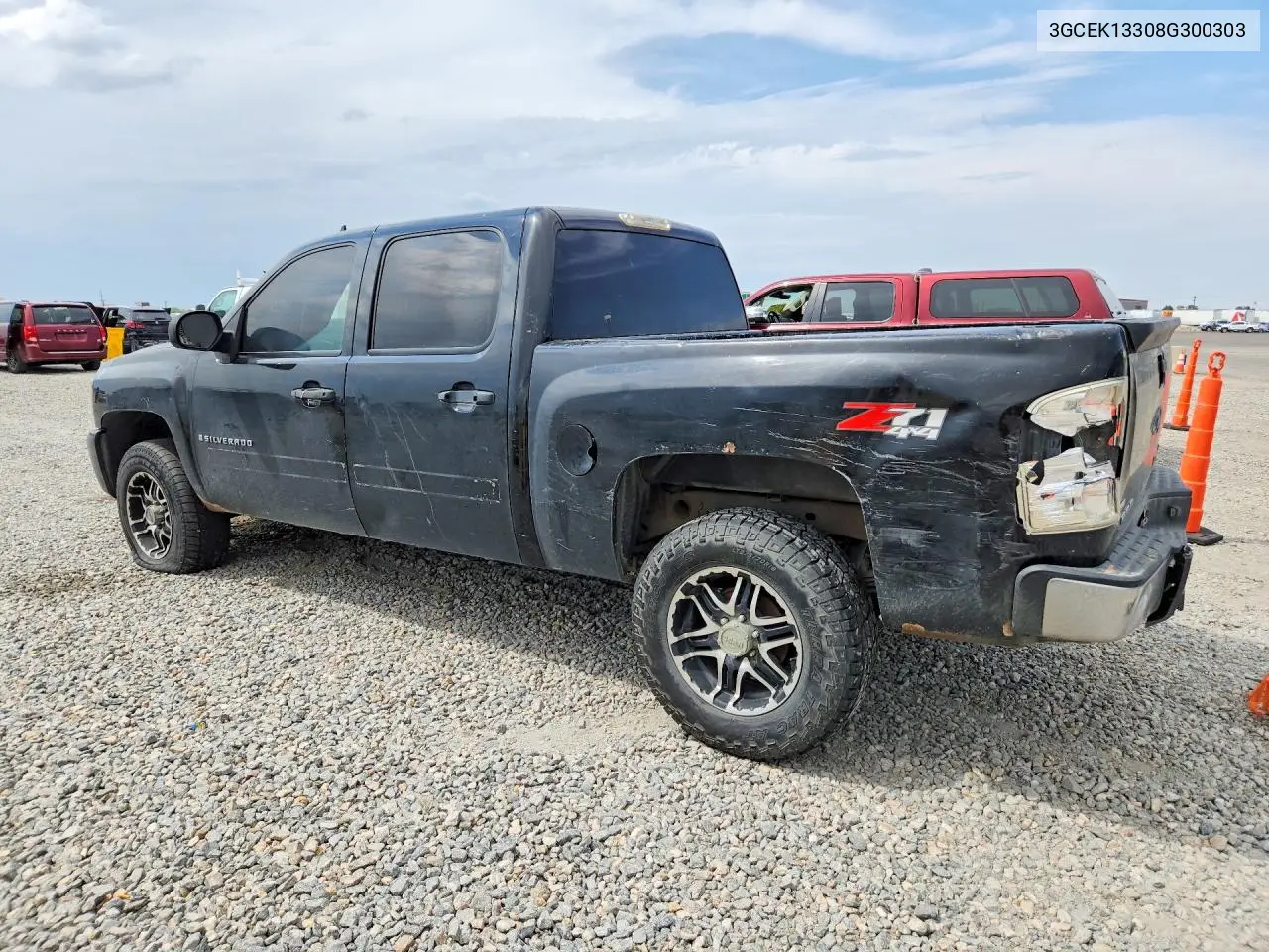 2008 Chevrolet Silverado K1500 VIN: 3GCEK13308G300303 Lot: 62309836