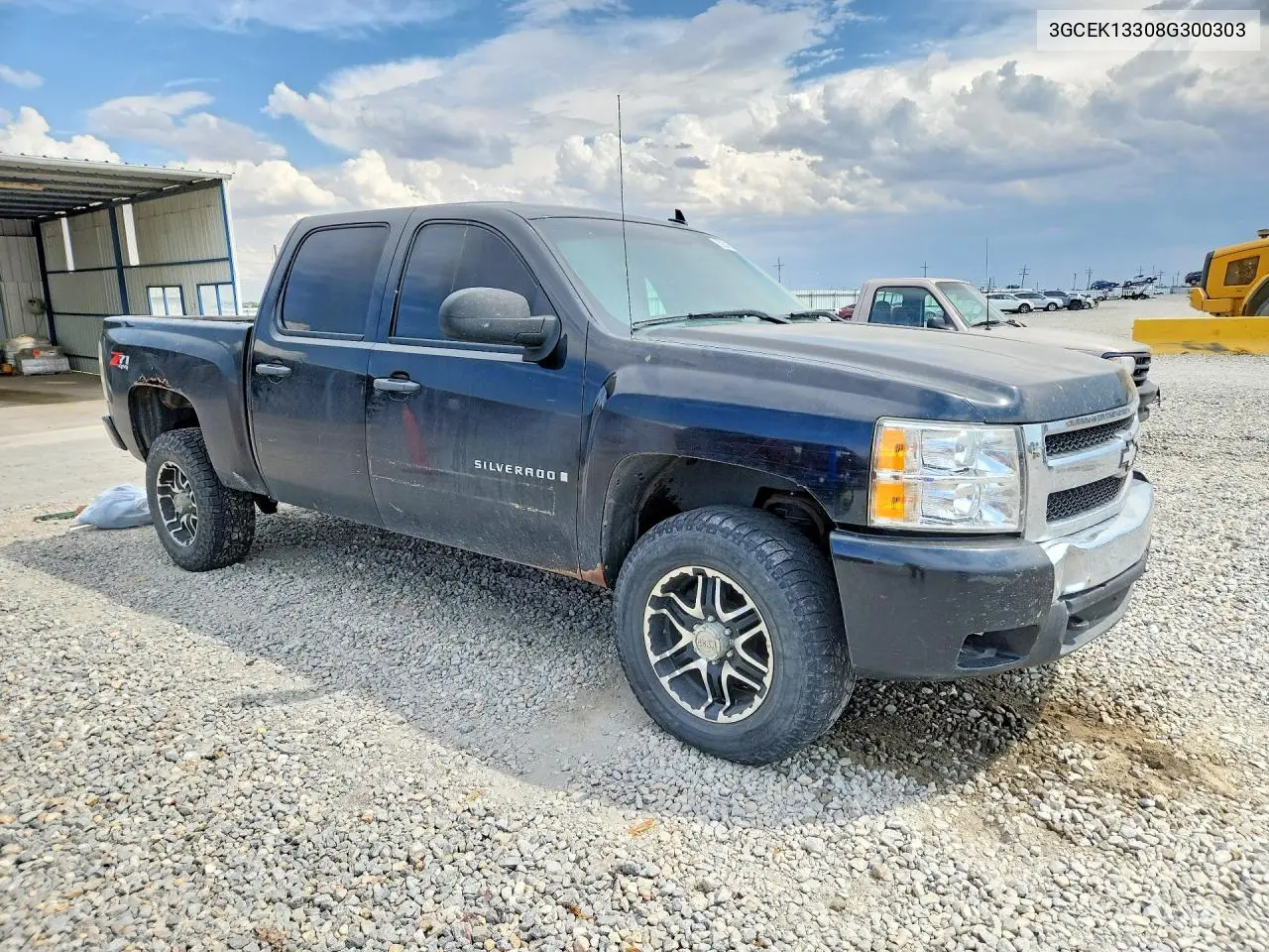 2008 Chevrolet Silverado K1500 VIN: 3GCEK13308G300303 Lot: 62309836