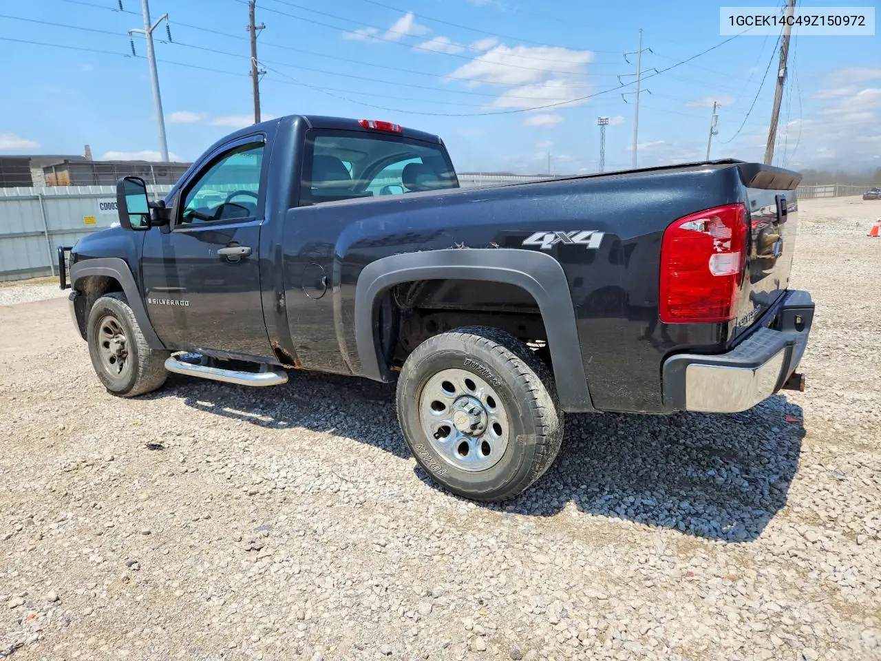 2009 Chevrolet Silverado K1500 VIN: 1GCEK14C49Z150972 Lot: 62324806