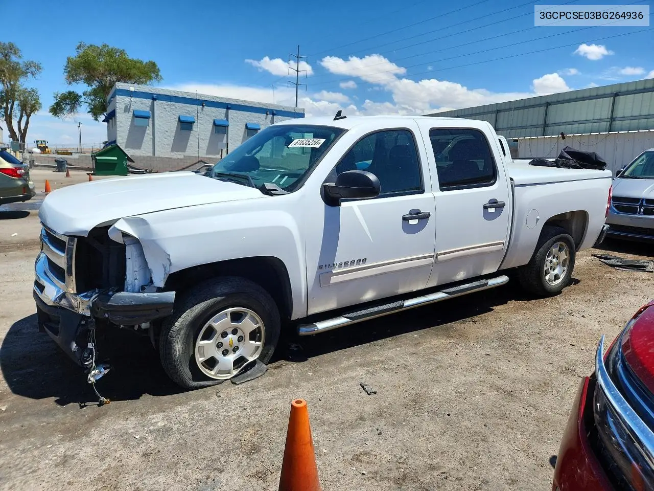 2011 Chevrolet Silverado C1500 Lt VIN: 3GCPCSE03BG264936 Lot: 61635256