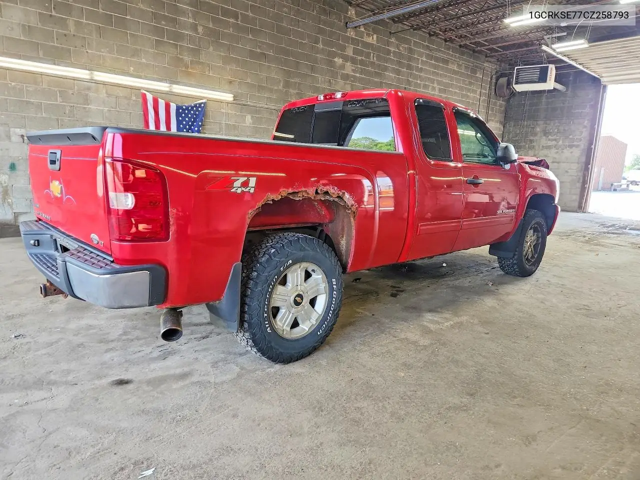 2012 Chevrolet Silverado K1500 Lt VIN: 1GCRKSE77CZ258793 Lot: 59232576