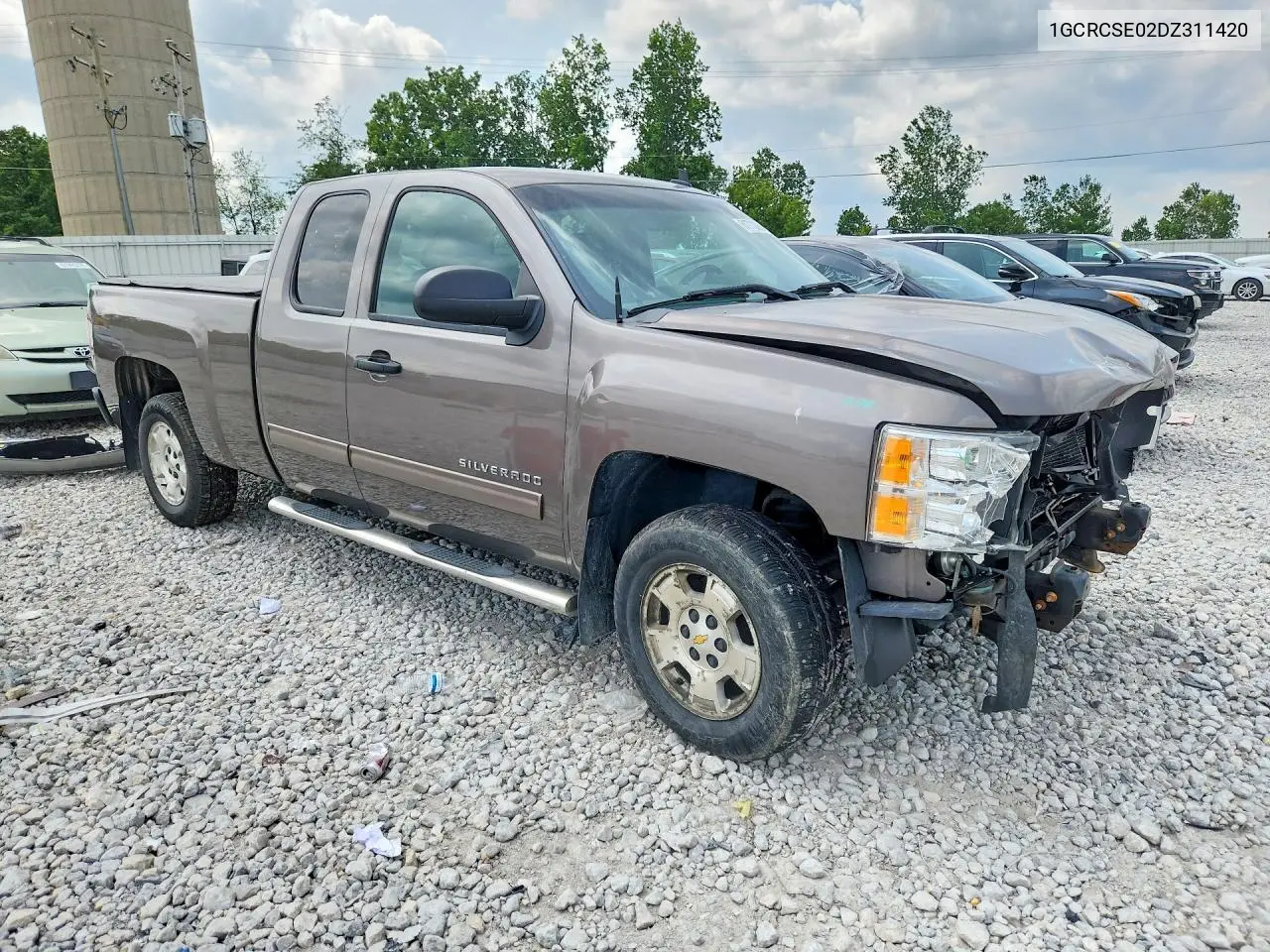 2013 Chevrolet Silverado C1500 Lt VIN: 1GCRCSE02DZ311420 Lot: 61773386