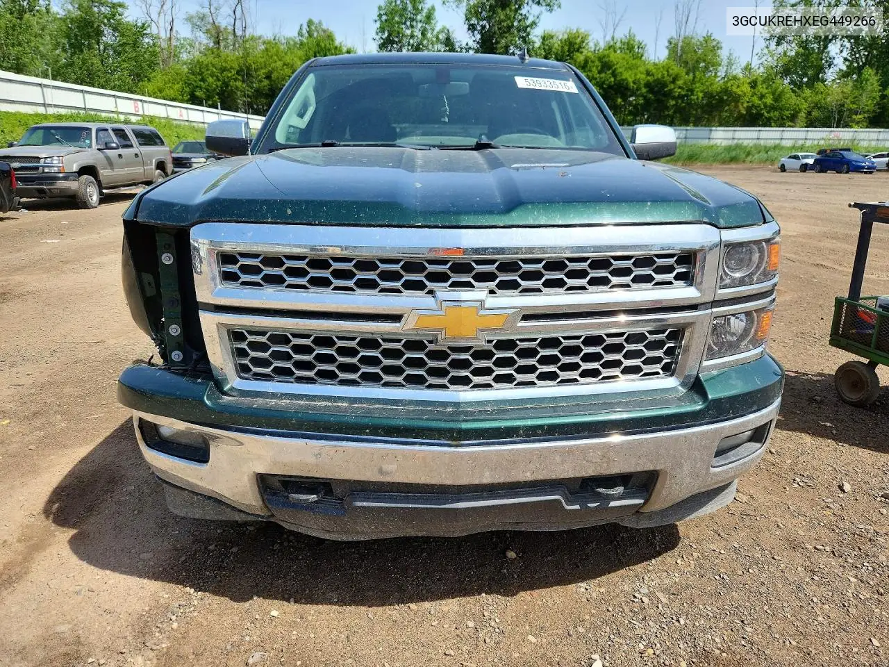 2014 Chevrolet Silverado K1500 Lt VIN: 3GCUKREHXEG449266 Lot: 53933516