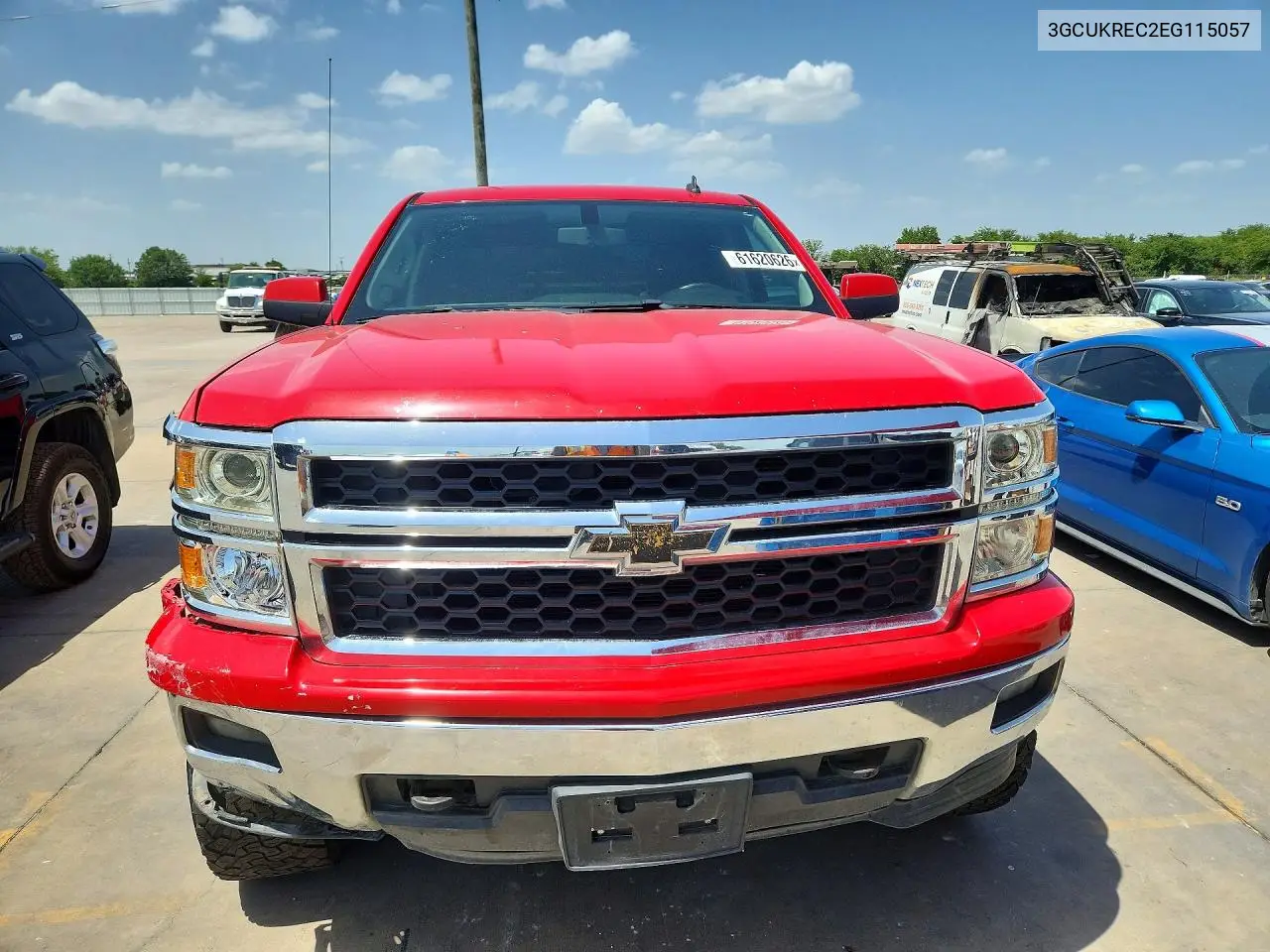 2014 Chevrolet Silverado K1500 Lt VIN: 3GCUKREC2EG115057 Lot: 61620626