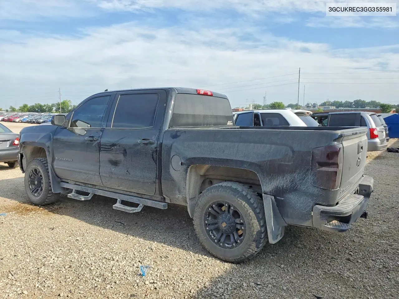 2016 Chevrolet Silverado K1500 Lt VIN: 3GCUKREC3GG355981 Lot: 59357026