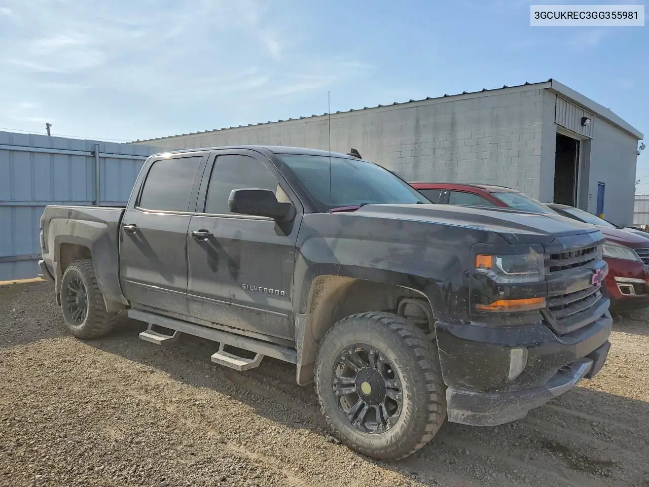 2016 Chevrolet Silverado K1500 Lt VIN: 3GCUKREC3GG355981 Lot: 59357026