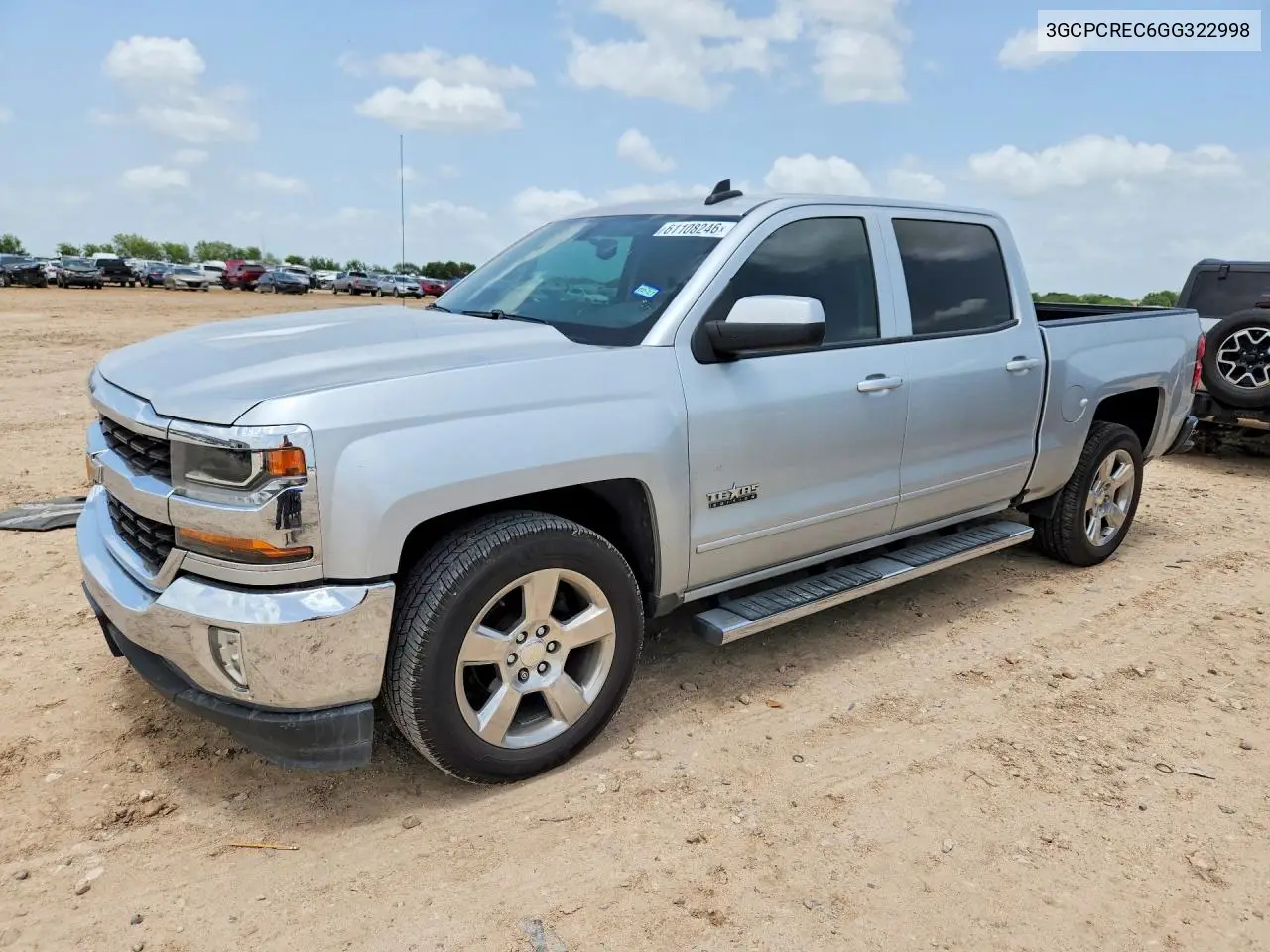 2016 Chevrolet Silverado C1500 Lt VIN: 3GCPCREC6GG322998 Lot: 61108246