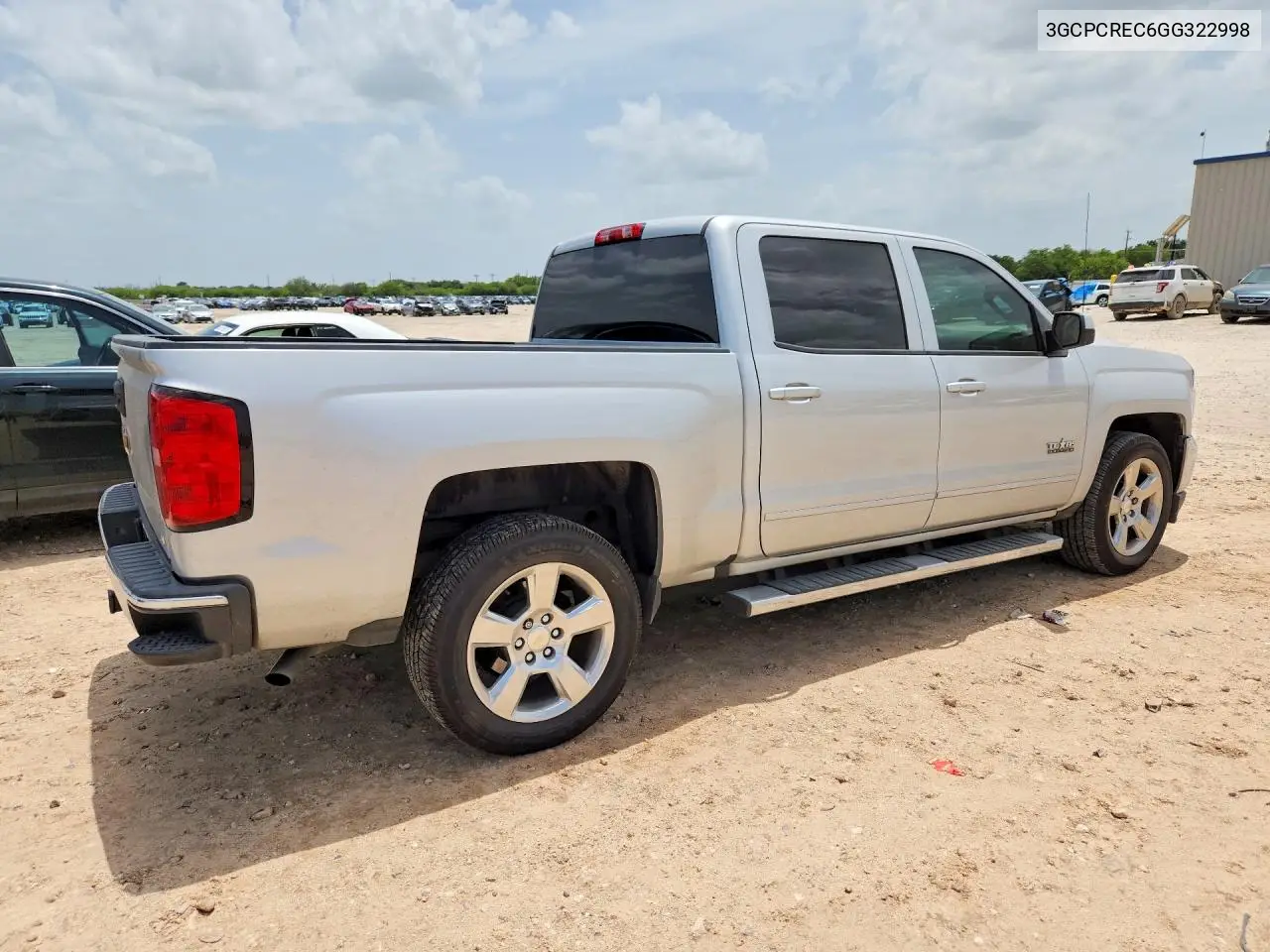 2016 Chevrolet Silverado C1500 Lt VIN: 3GCPCREC6GG322998 Lot: 61108246