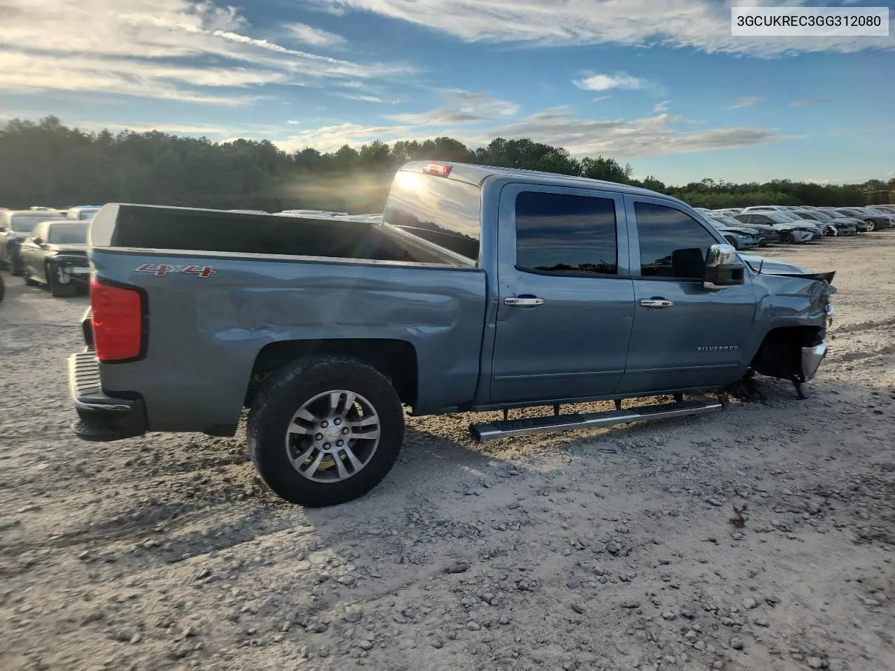 3GCUKREC3GG312080 2016 Chevrolet Silverado K1500 Lt